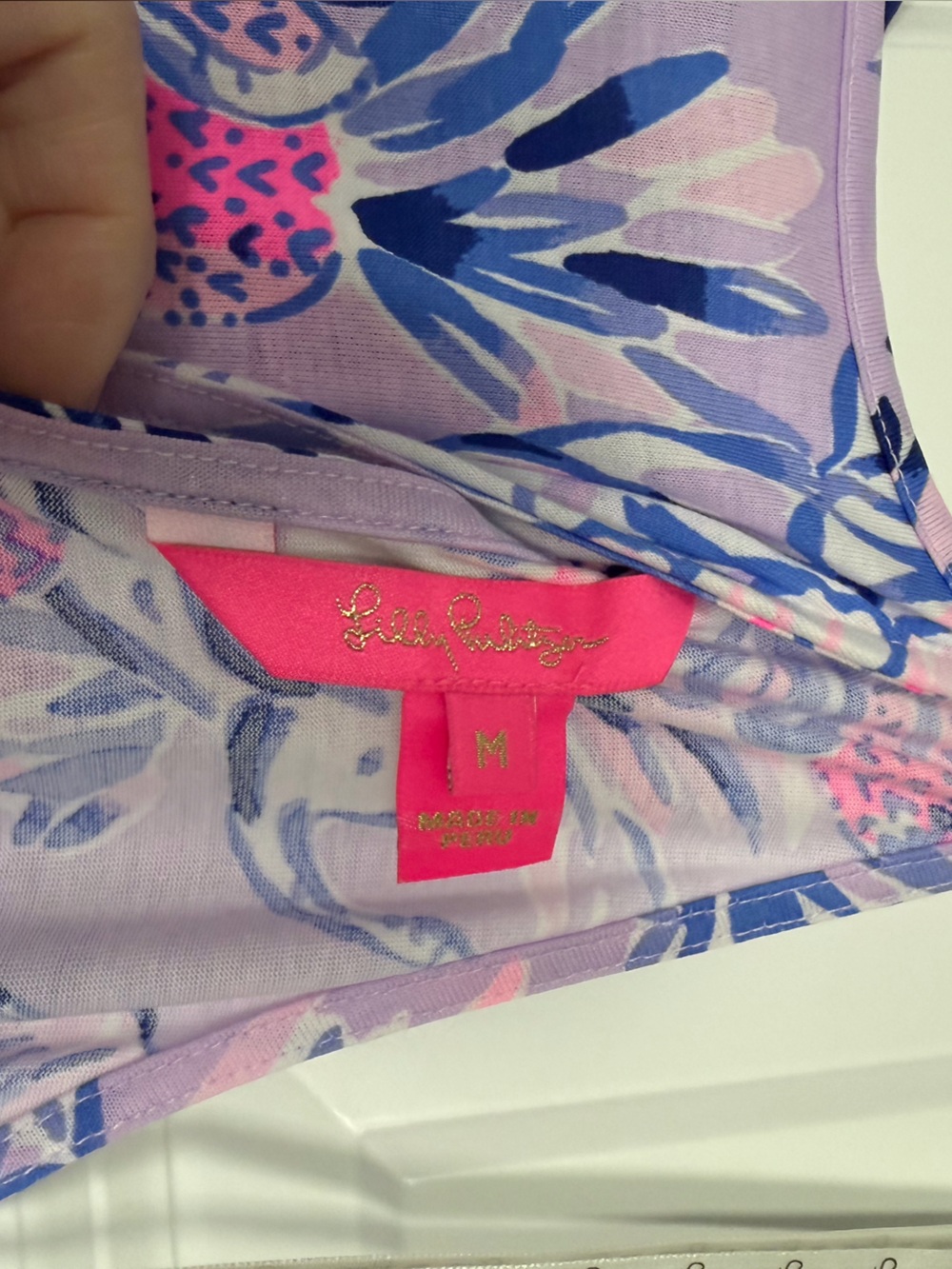Lilly Pulitzer Margot swing dress size M Trunks in the air purple elephants - Picture 2 of 12